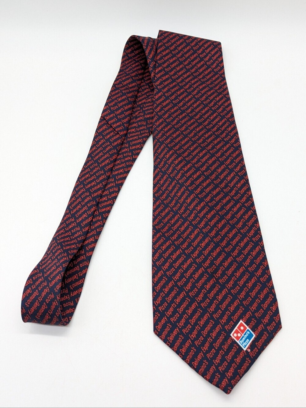 Vintage Buffalo Bay Domino's Pizza Red Blue Tie